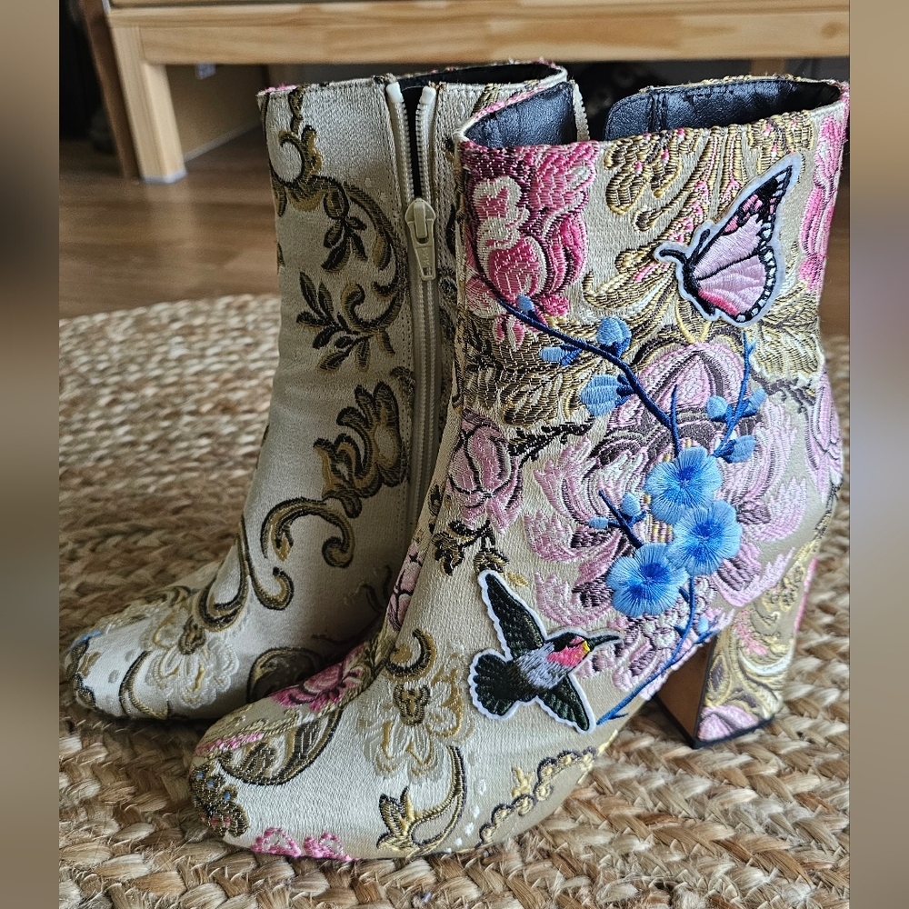 ASOS Embroided Ankle Boots